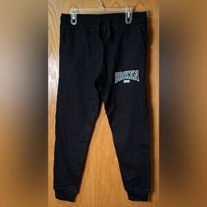 Broken Promises Black Men's Sweatpants Sz Lg New